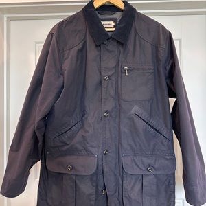 Taylor Stitch Waxed Cotton Coat Navy Size 42, Large